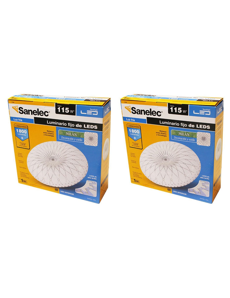 Set de 2 plafones circulares 18 W Milán 1124 2
