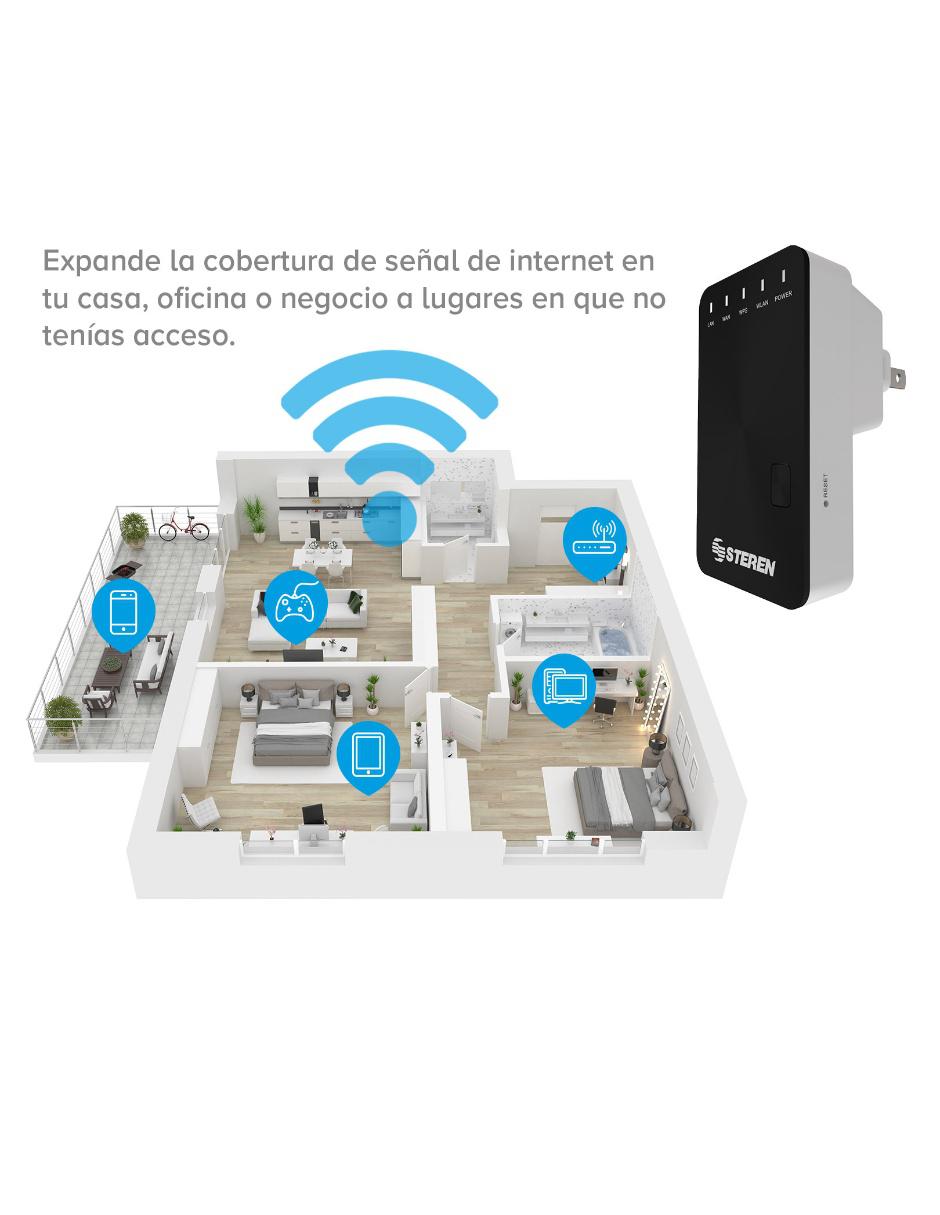 Repetidor de señal internet WIFI 2,4 GHz Steren COM-818 – Electronica Aragon