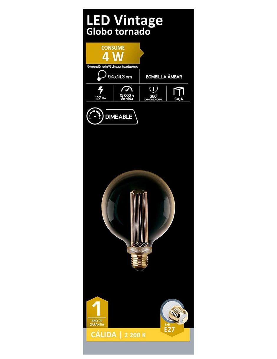 Foco LED vintage Globo Tornado 2