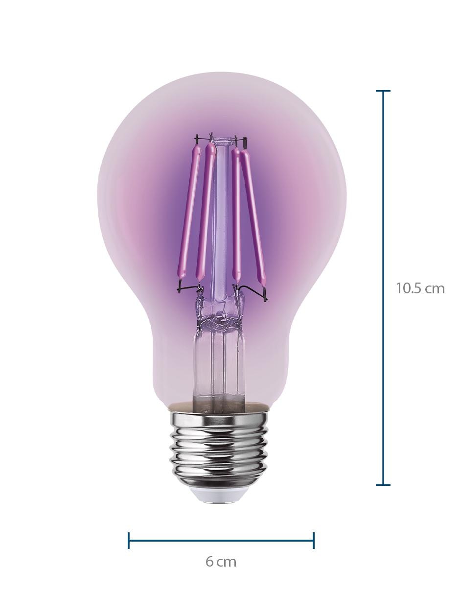 Foco led filamento luz lila 6W 2