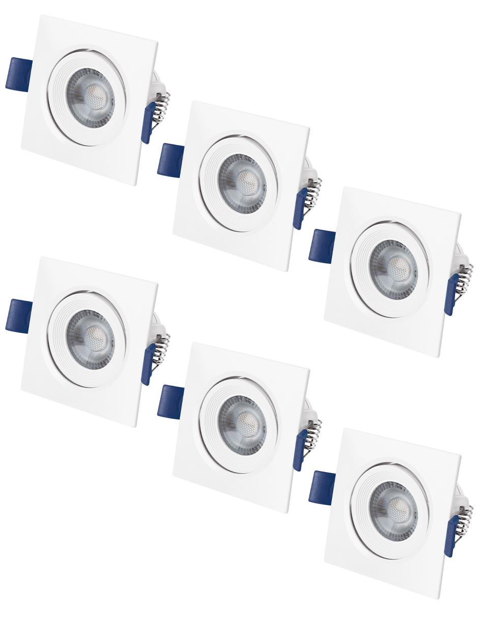 Luminario led 12W Base Cuadrada luz blanca 6500K