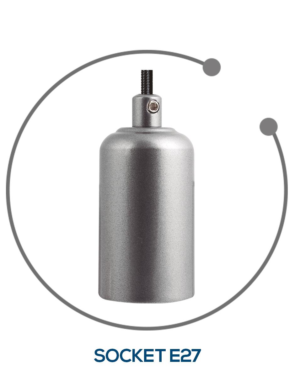 Luminario Basic Plata E27 3