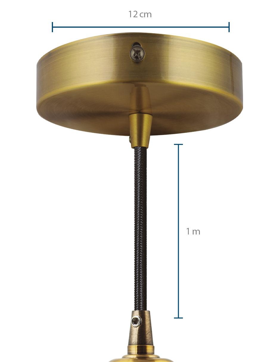 Luminario Lisboa Brown Bronce brillante E27 2