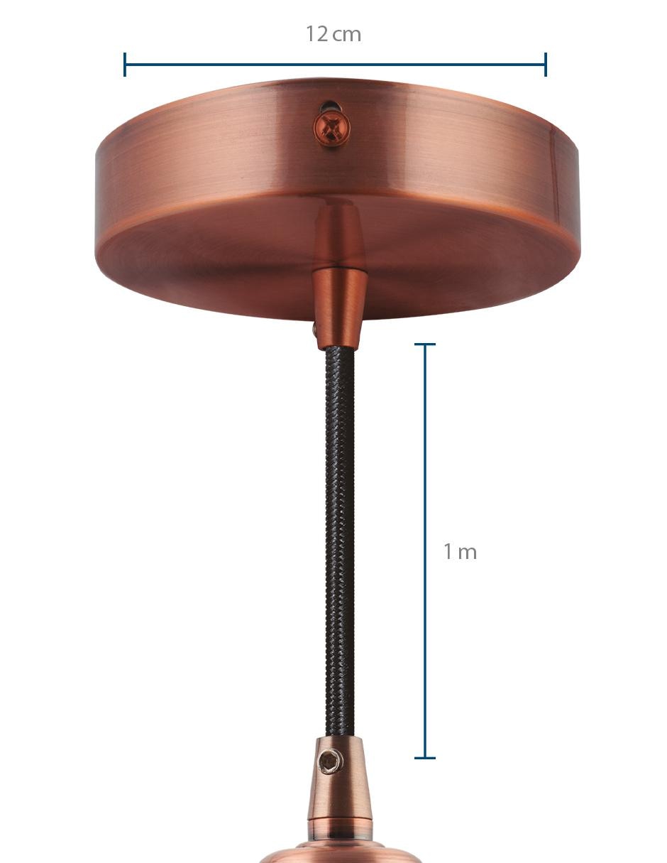 Luminario Lisboa Red Bronze Brillante E27 2