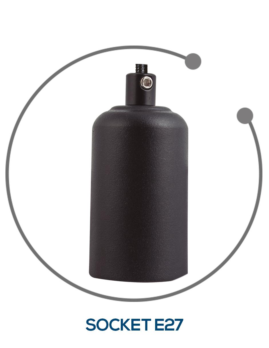 Luminario Basic Negro mate E27 3