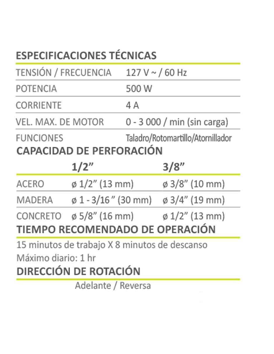 Rotomartillo 390101 500 W 4