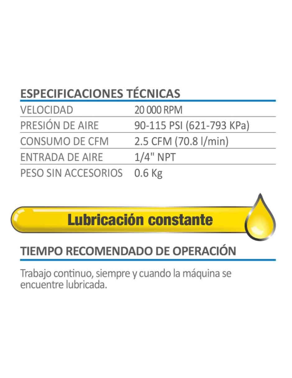 Mini esmeriladora angular neumática 1/4 pulgada semiprofesional 3