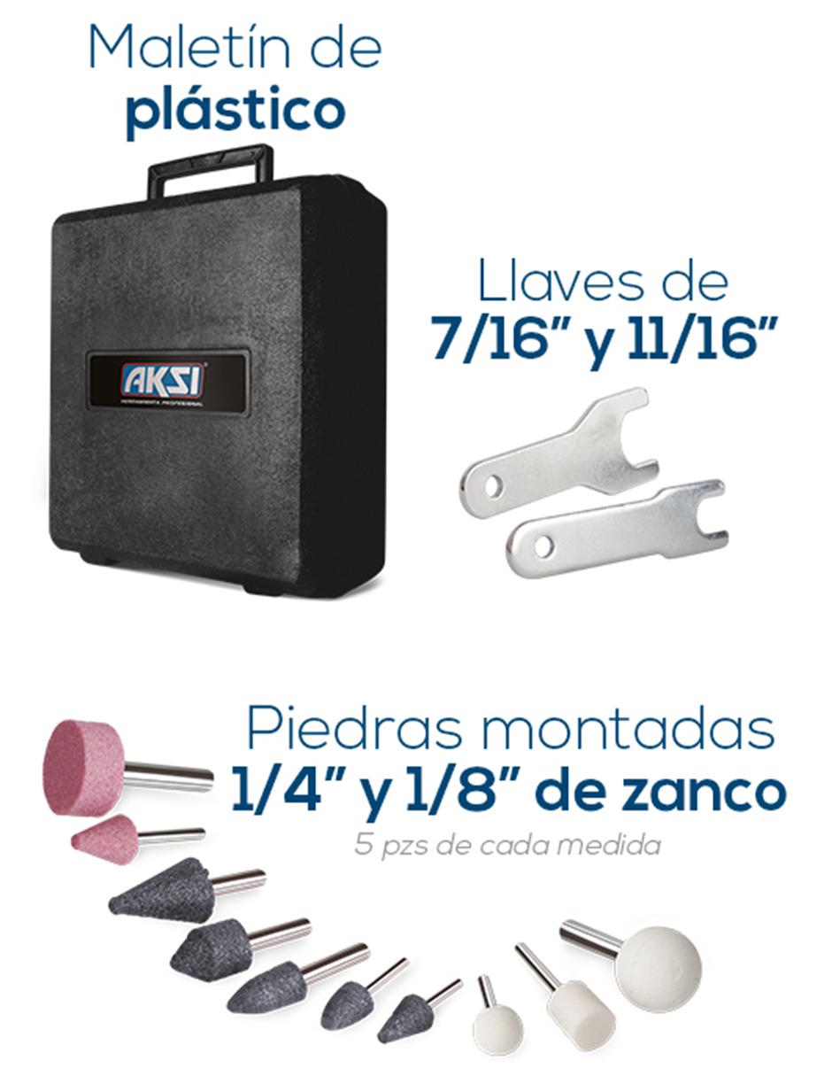 Mini esmeriladora neumática 1/4 pulgada + accesorios 3
