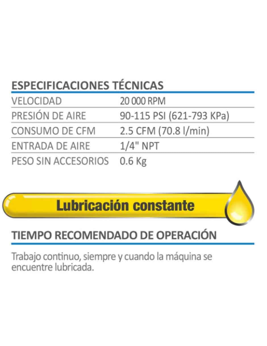 Esmeril recto neumático 3 pulgadas Línea semiprofesional 3