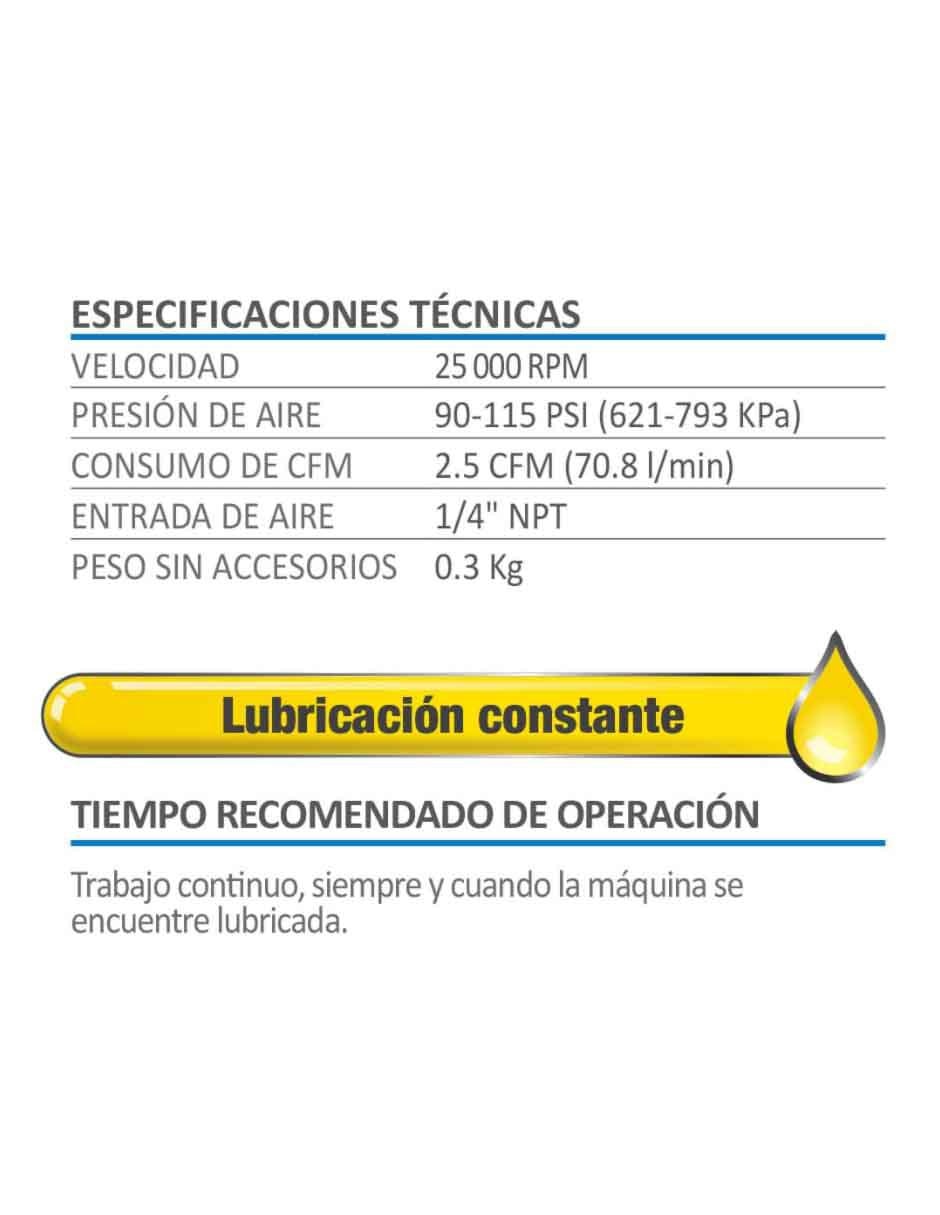 Mini esmeriladora neumática 1/4 pulgada Línea semiprofesional 3