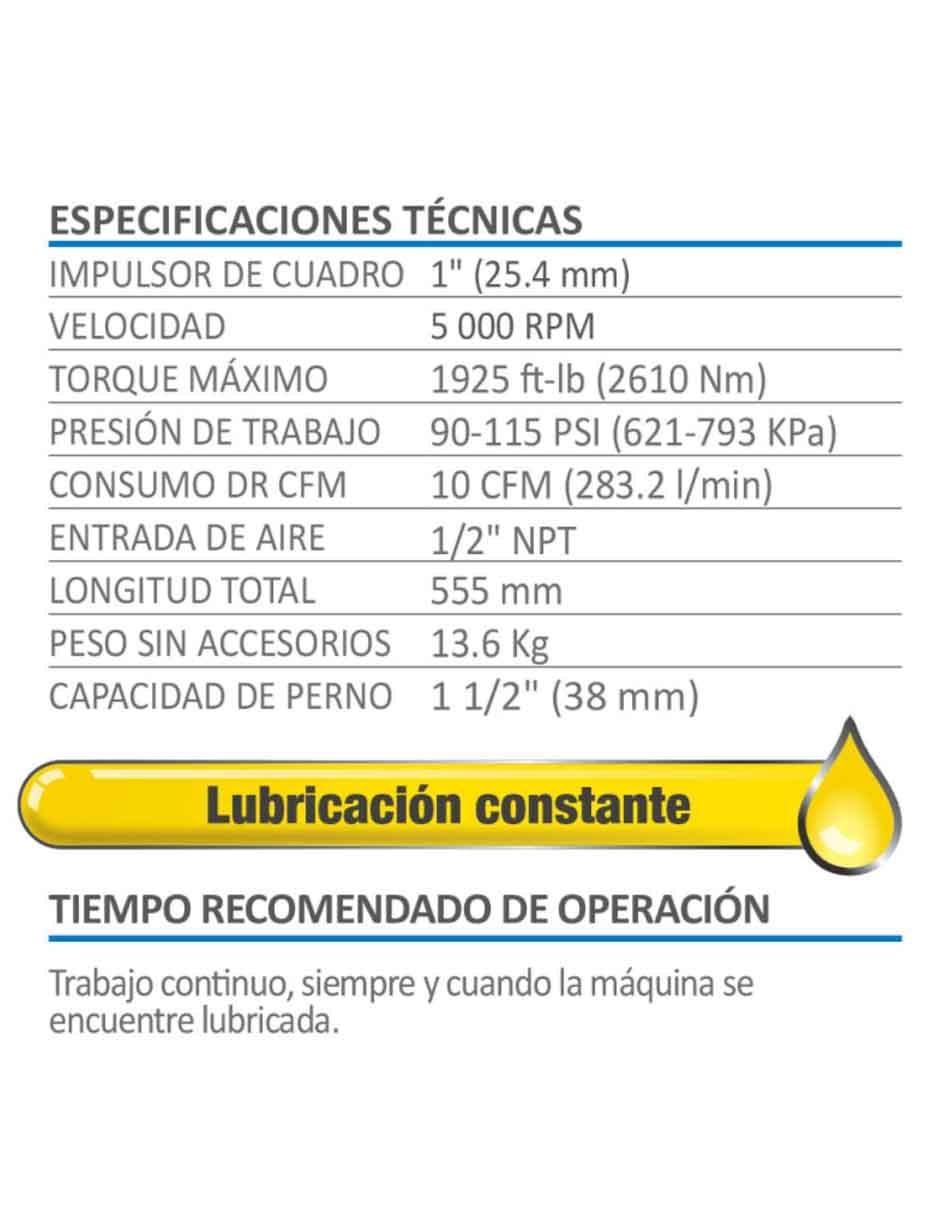Pistola neumática de impacto 1pulgada Línea profesional 3