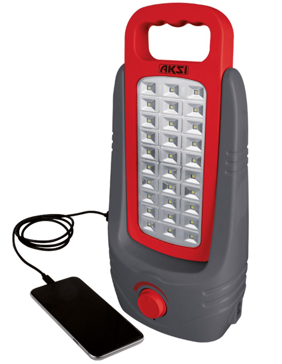Lámpara para apagones con cargador USB de celulares 2