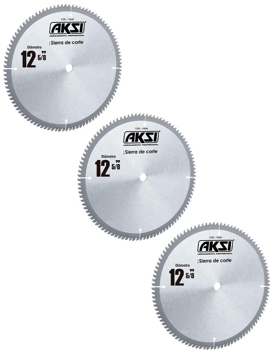 Pack de 3 sierras circulares 80 dientes de 12 pulgadas con un centro de 5/8 pulgadas Pack de 3 sierras circulares 80 dientes de 12 pulgadas con un centro de 5/8 pulgadas