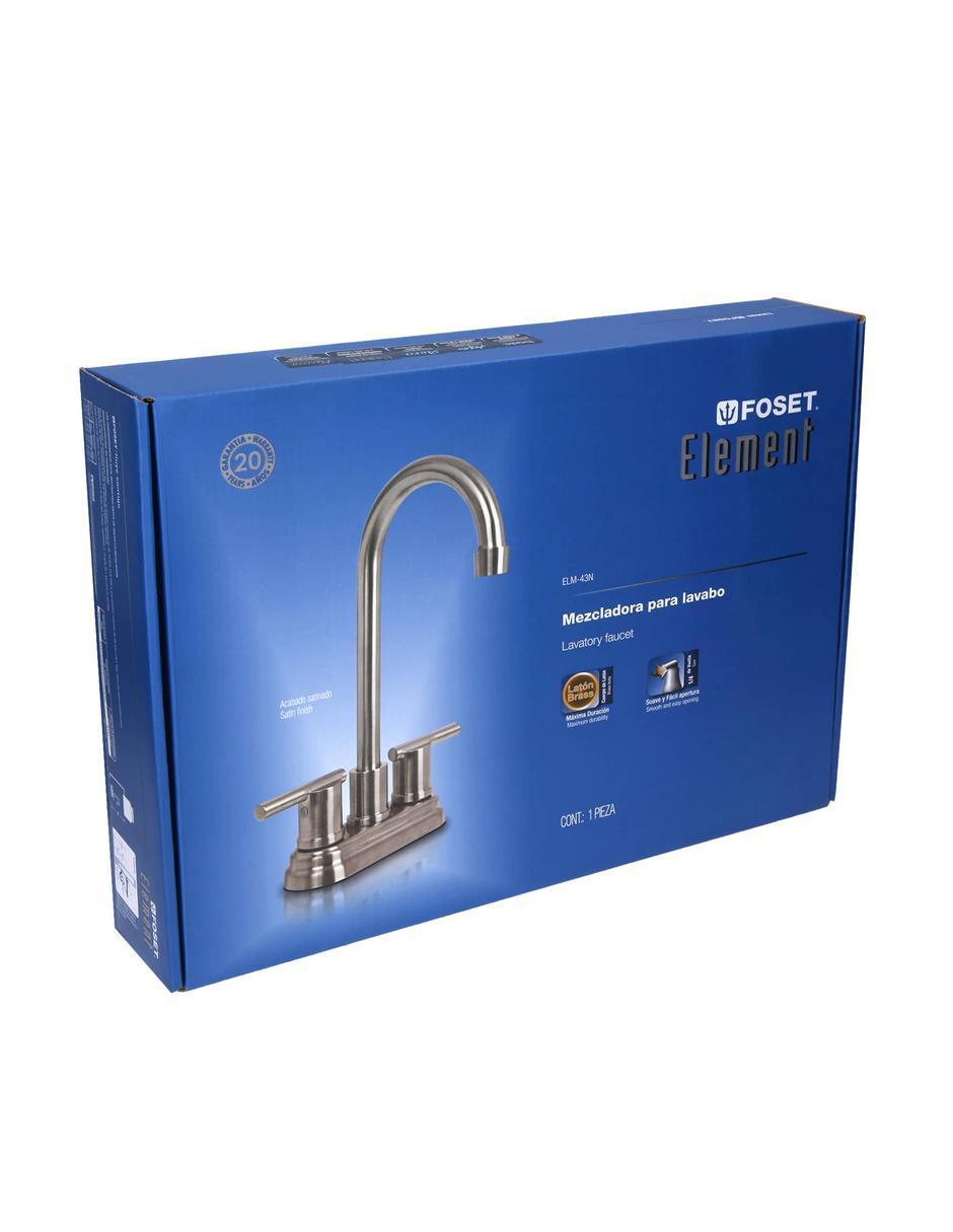 Mezcladora para lavabo de 4 tipo bar Satin Element 2