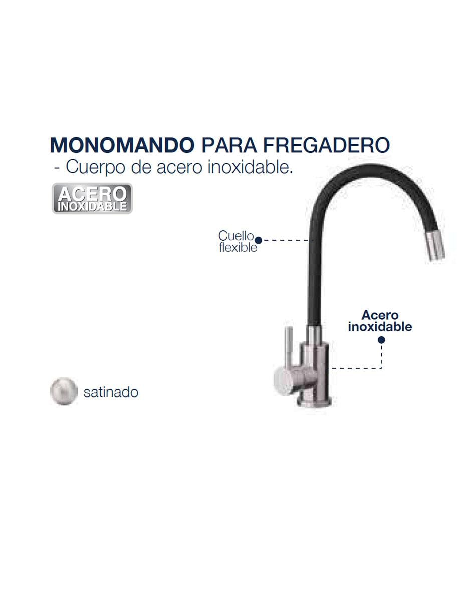Llave monomando flexible para fregadero 2
