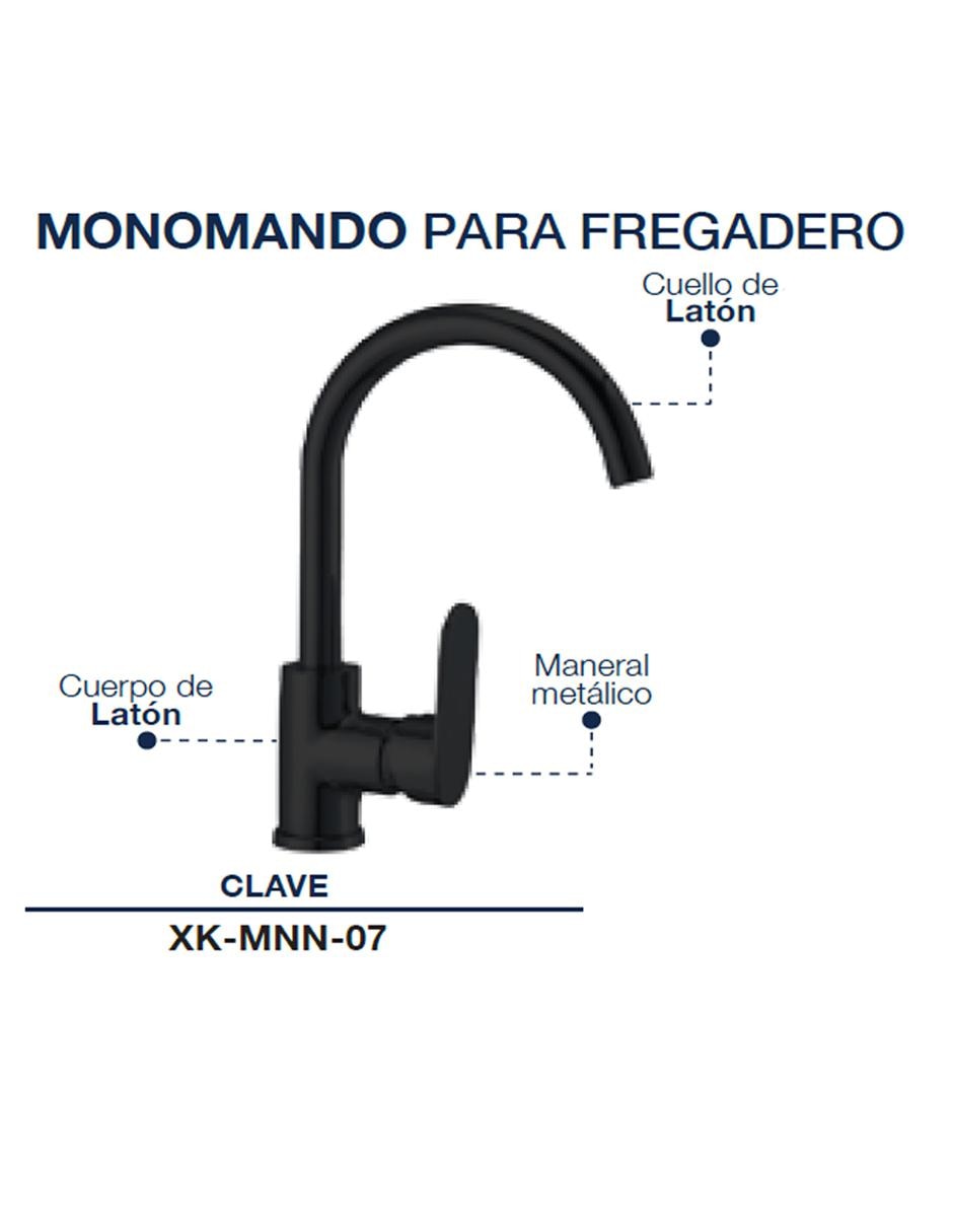 Llave monomando para fregadero 2