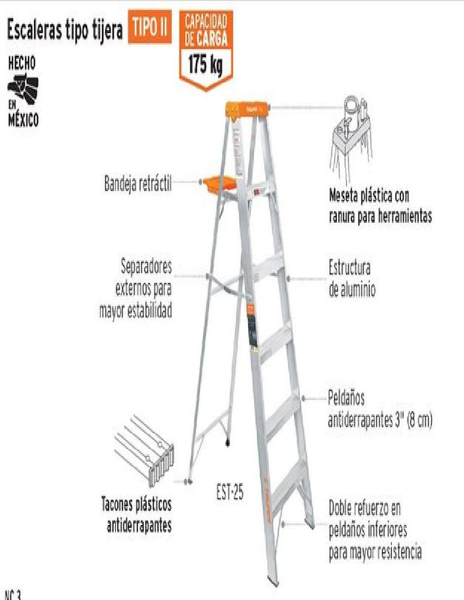 Escalera Trupper Est-25 tipo tijera 2