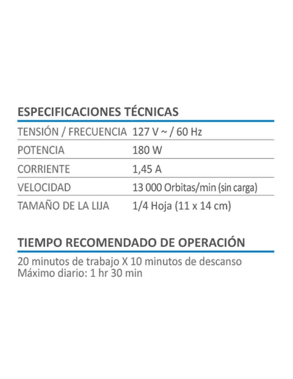 Lijadora orbital 180 W 5