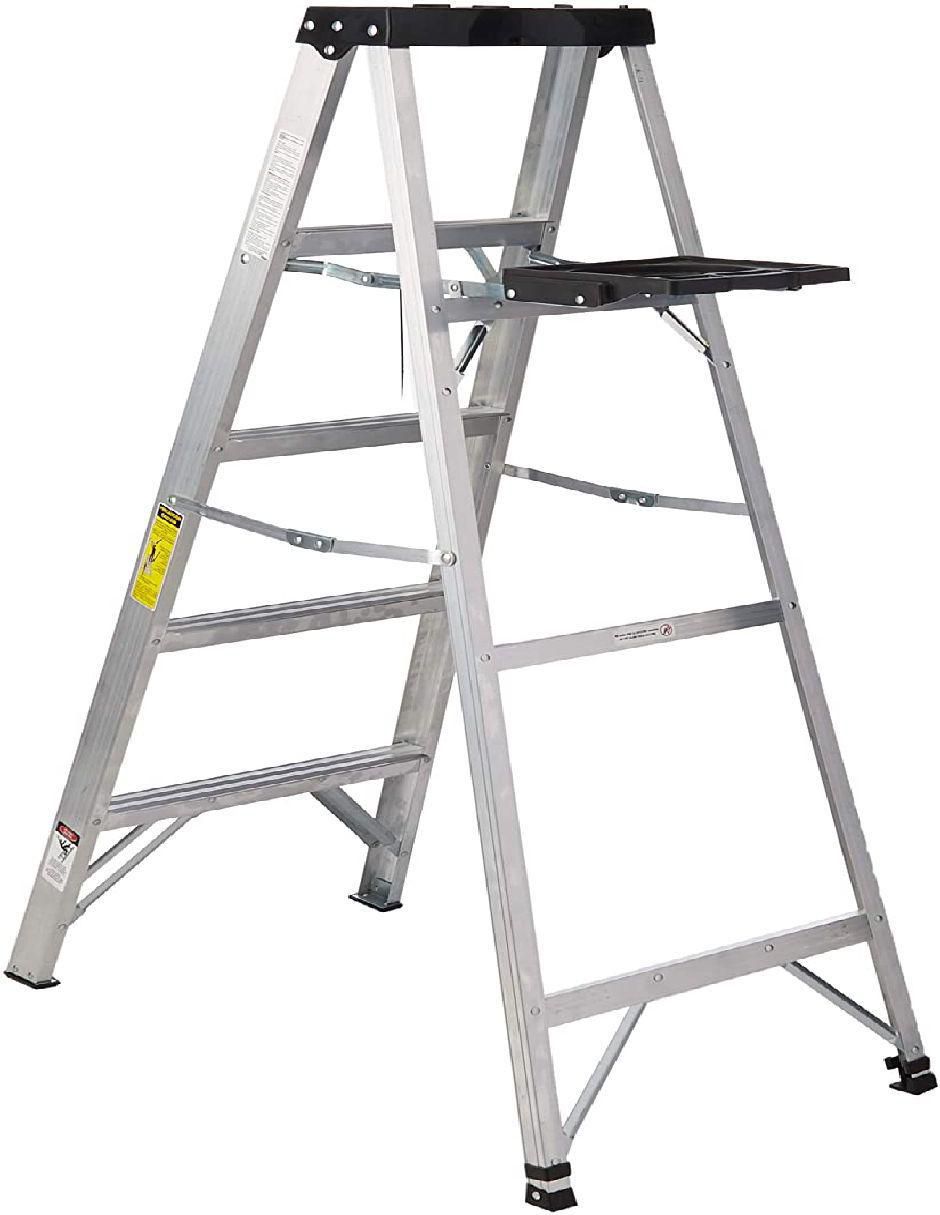 Escalera tipo tijera con bandeja EST-34 4