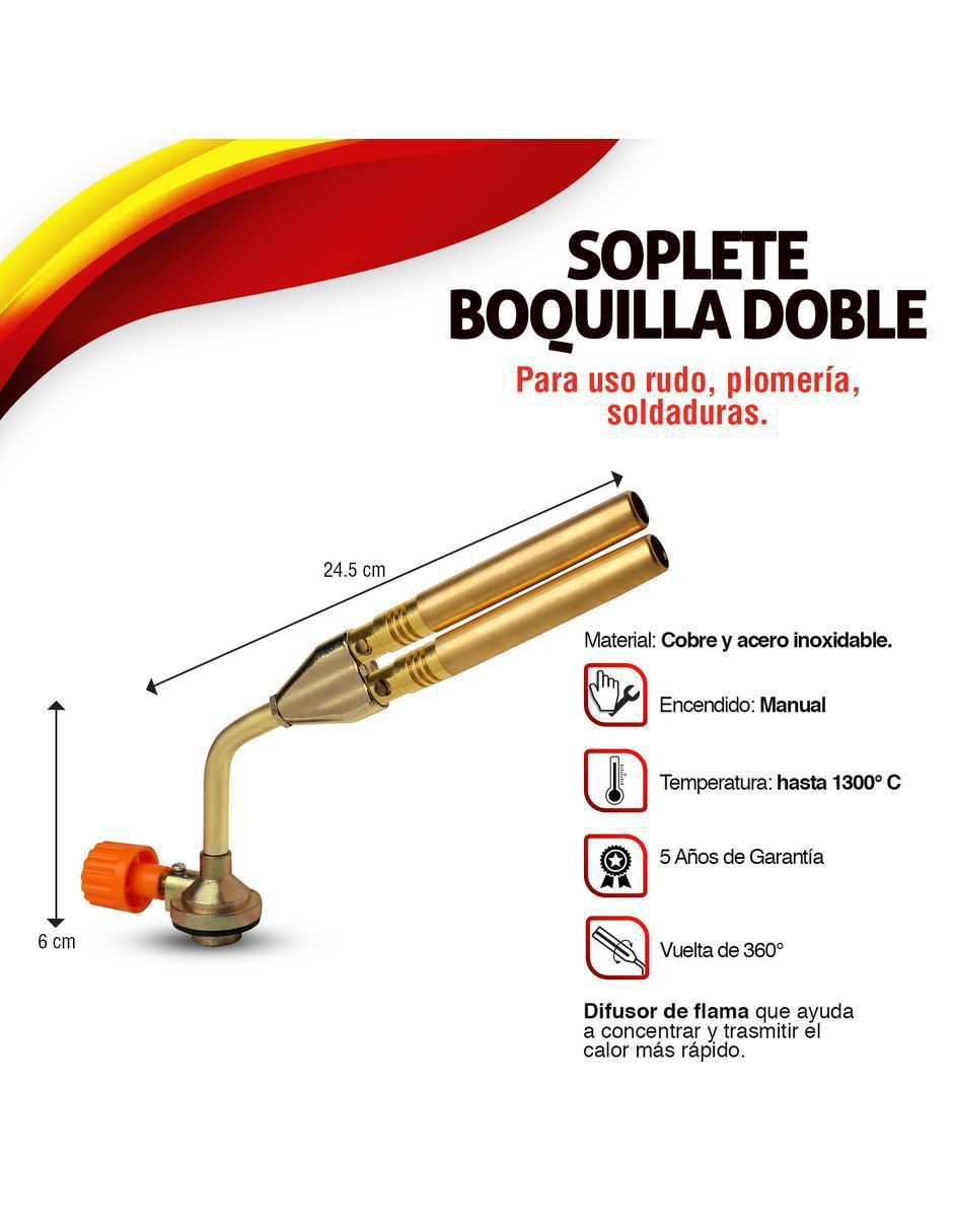 Soplete boquilla doble 3