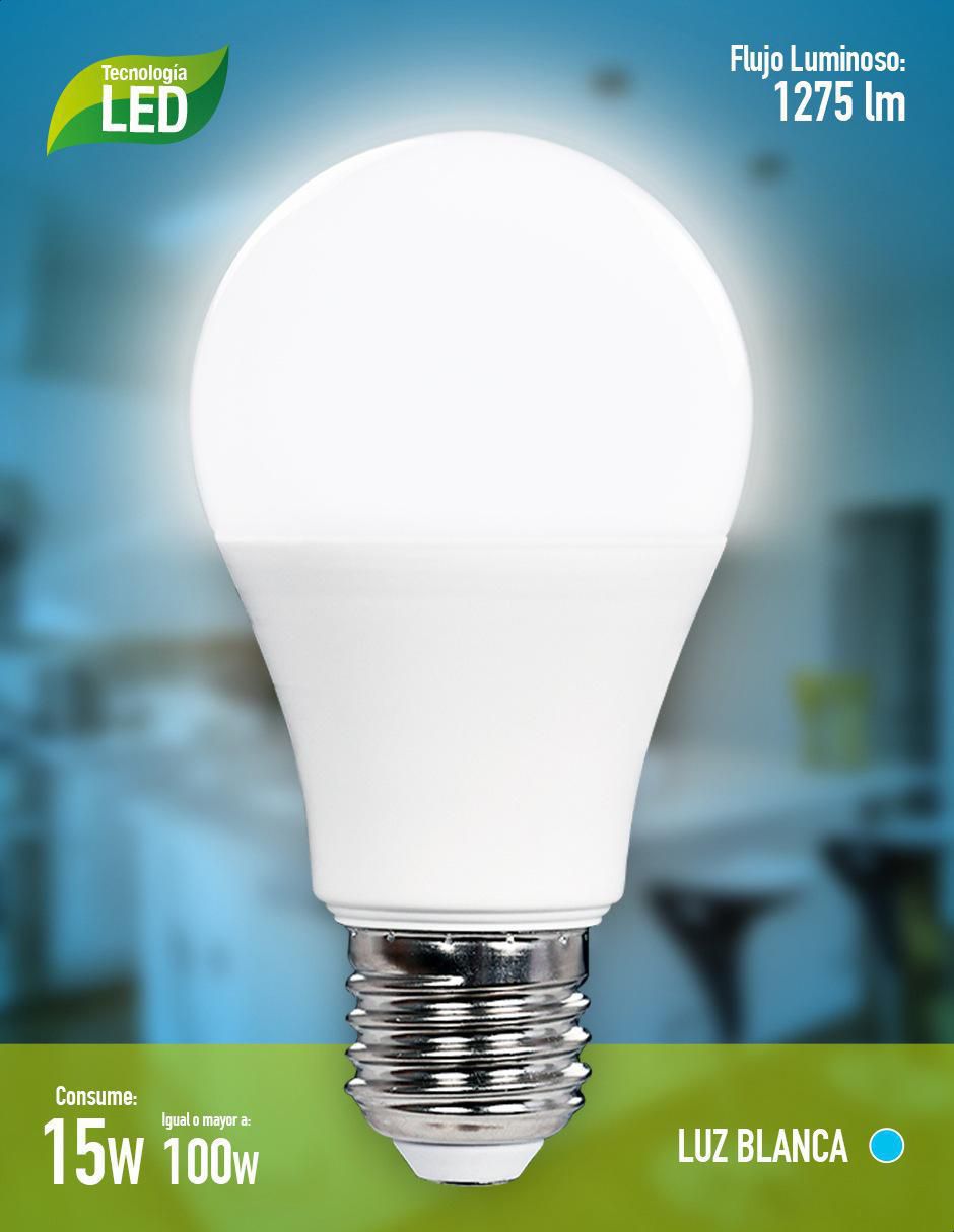 Foco LED 15 W de consumo 1290 lúmenes 5