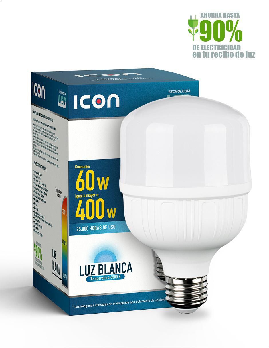 Foco ahorrador 60 W de consumo 1800 lúmenes 3