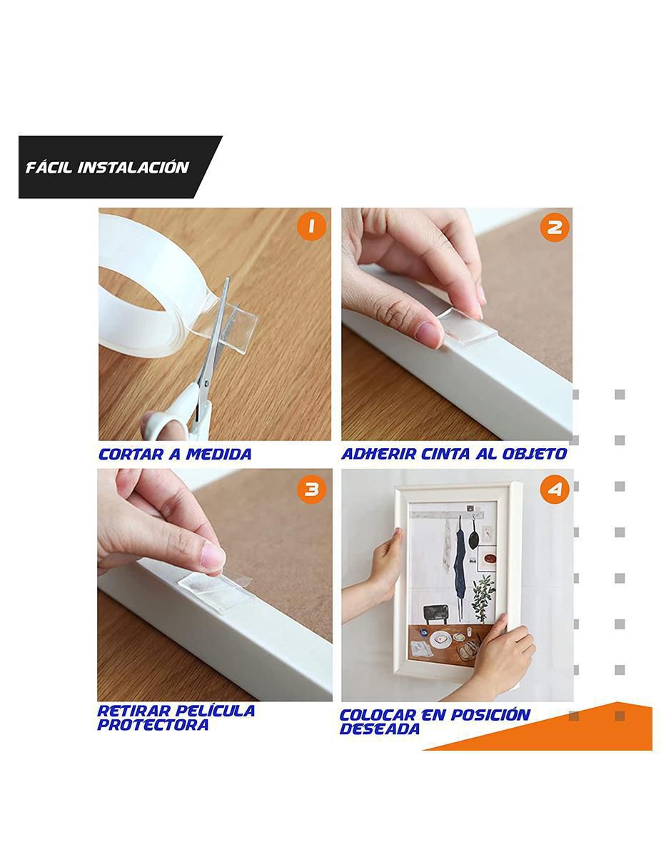 Cinta adhesiva fijación extra fuerte 3