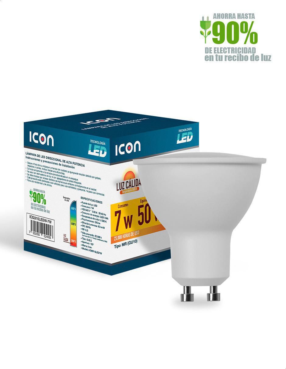 Foco LED 7 W de consumo 580 lúmenes 4