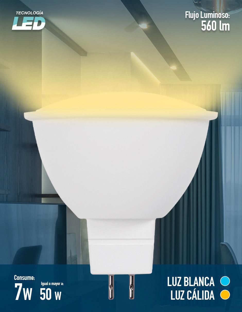 Foco LED 7 W de consumo 580 lúmenes 5