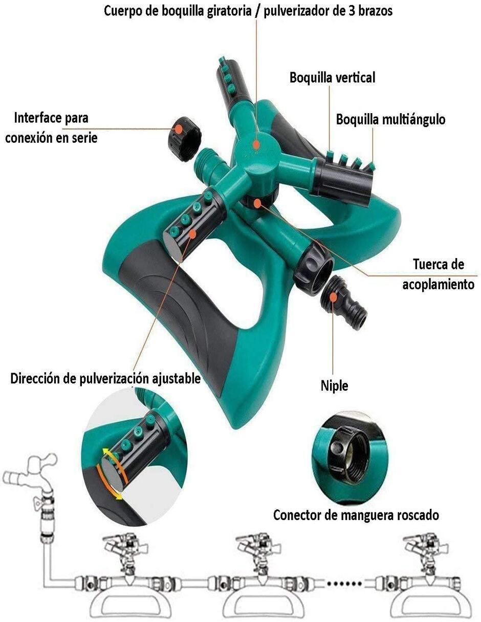 Aspersor para manguera 1 función 4