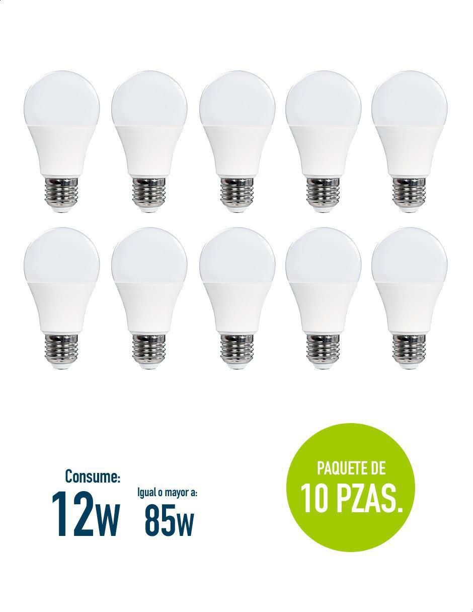 Foco LED 12W de consumo 75W de iluminación 1000 lúmenes 2