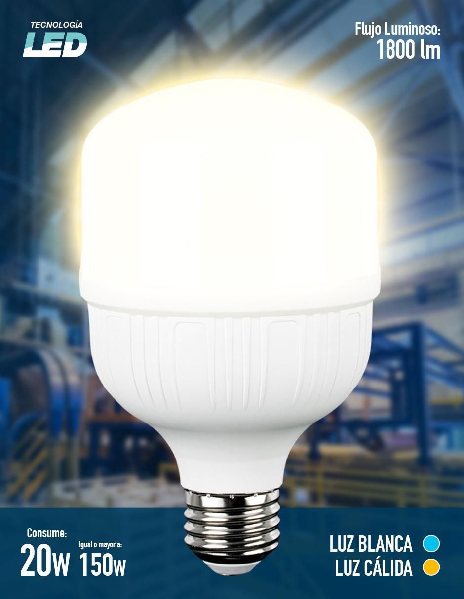 Foco LED 20W de consumo 150W de iluminación 1800 lúmenes 4