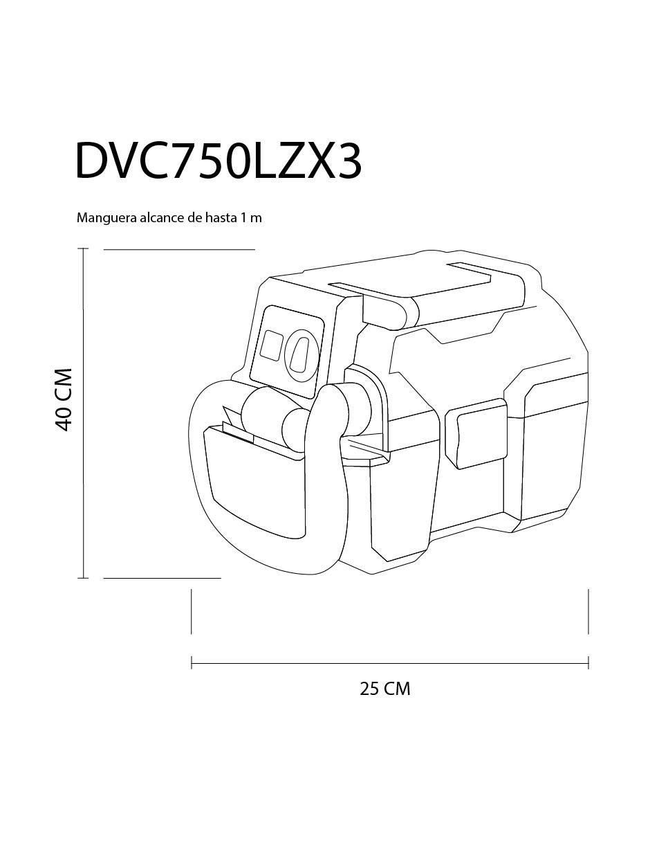 Aspiradora dvc750lzx3 30 litros 4