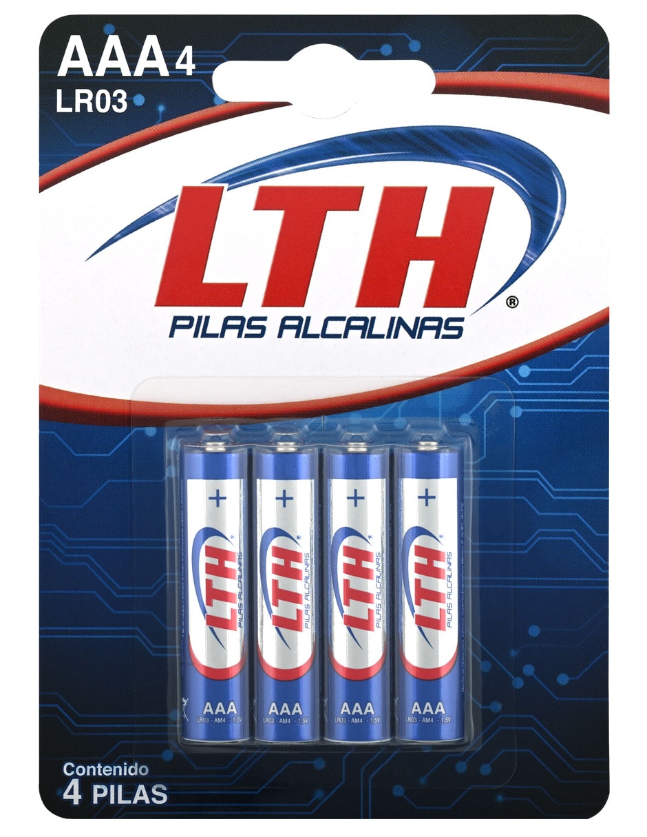 Set de 4 pilas AAA alcalinas 1.5 V
