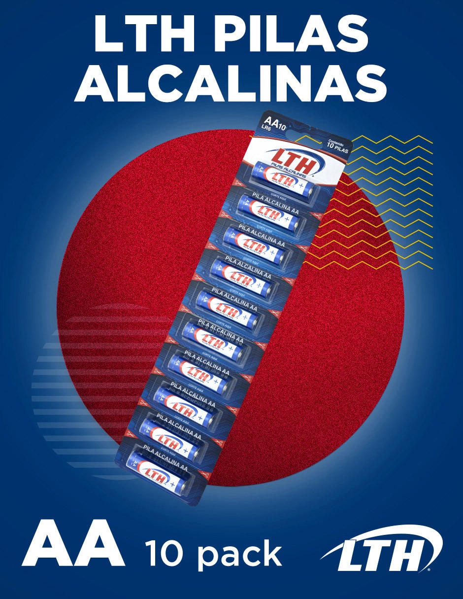 Set de 10 pilas AA alcalinas 1.5 V 4