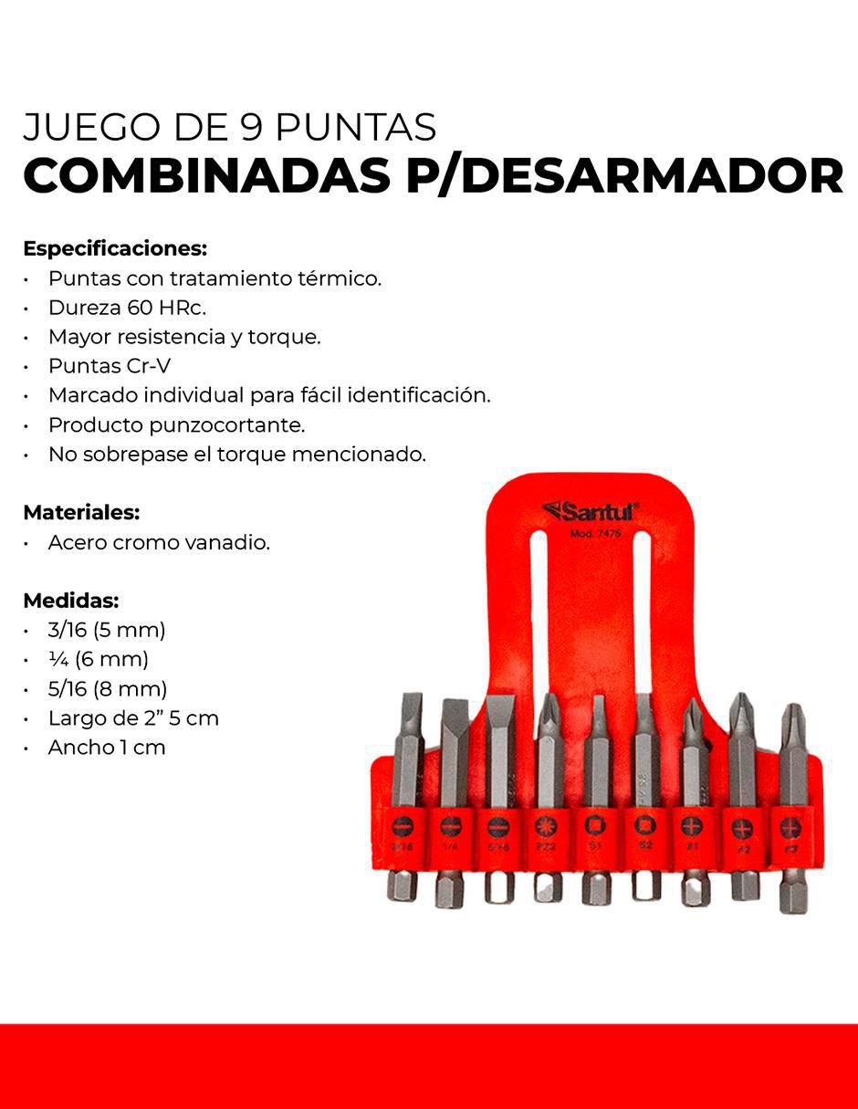 Juego de puntas 7475 4