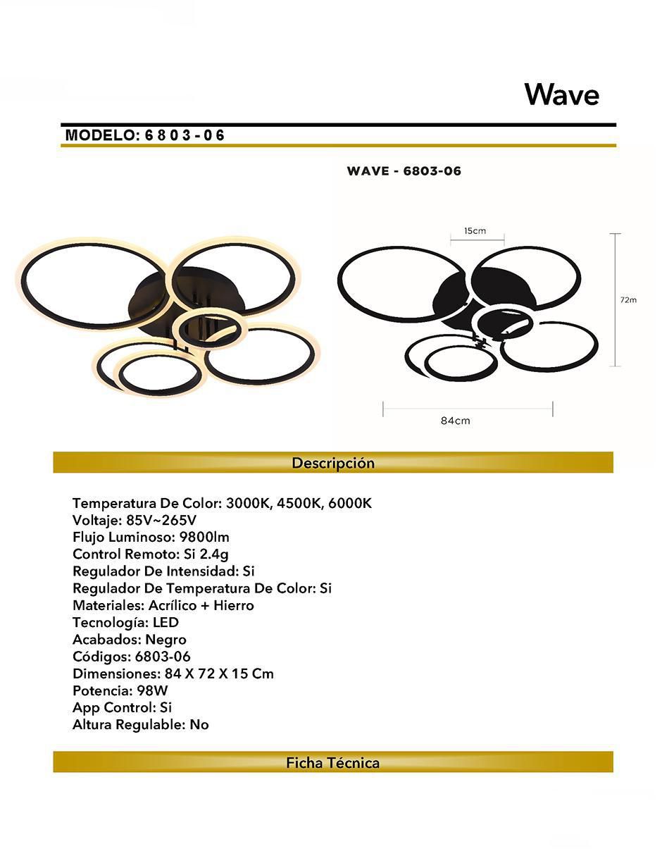 Lámpara led Wave 6