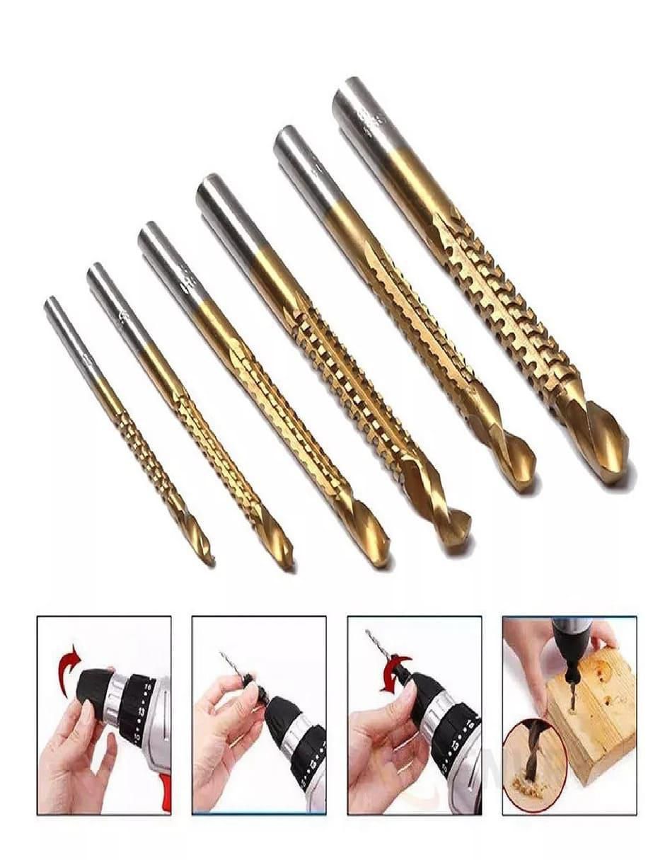 Juego de brocas para madera con 6 piezas 3