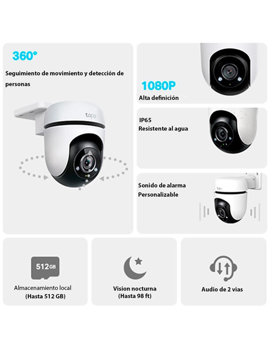 Cámara Wi-Fi de seguridad inalámbrica Full HD 360° con capacidad para grabar para exterior 2