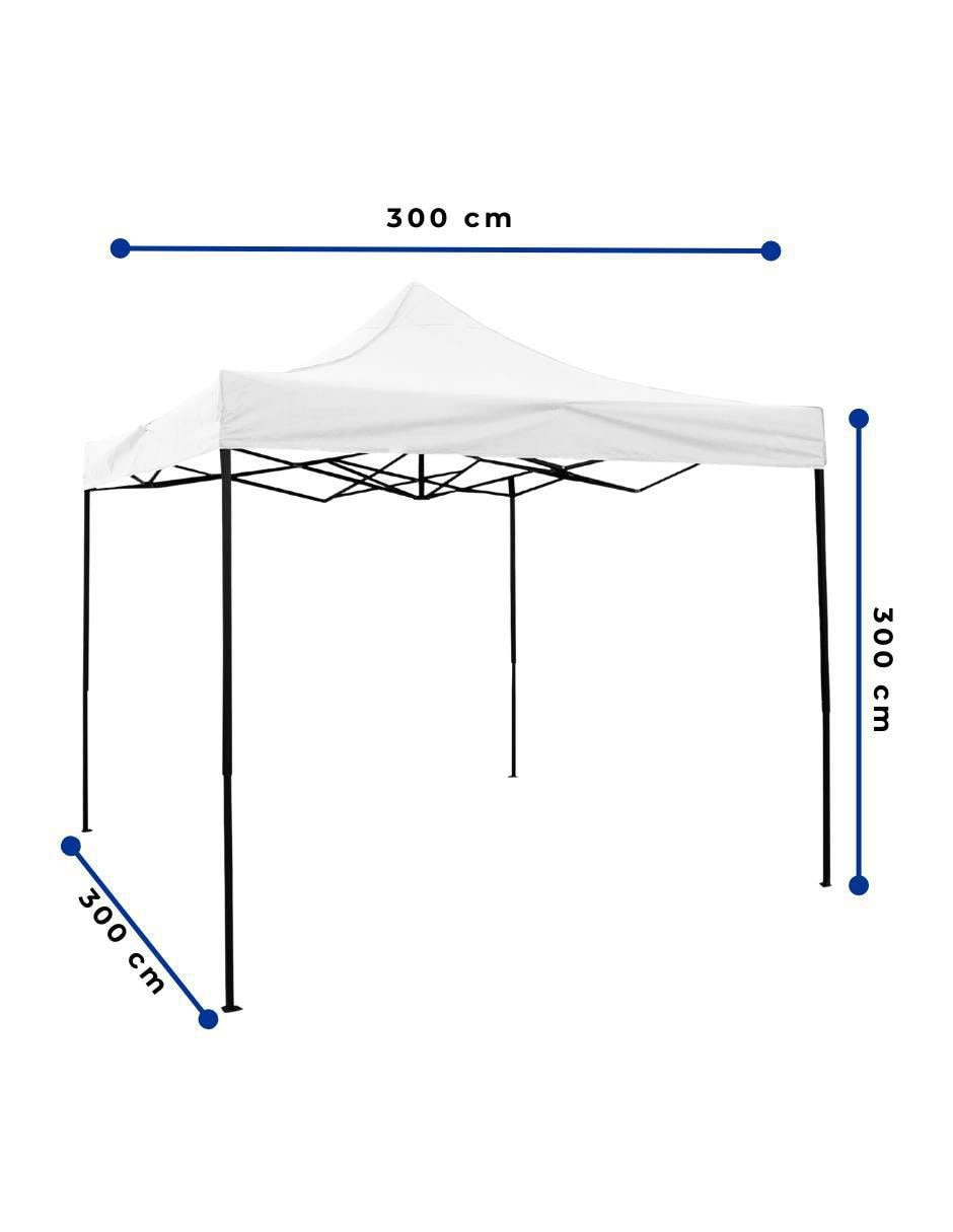 Carpa ancho 300 cm x largo 300 cm 6