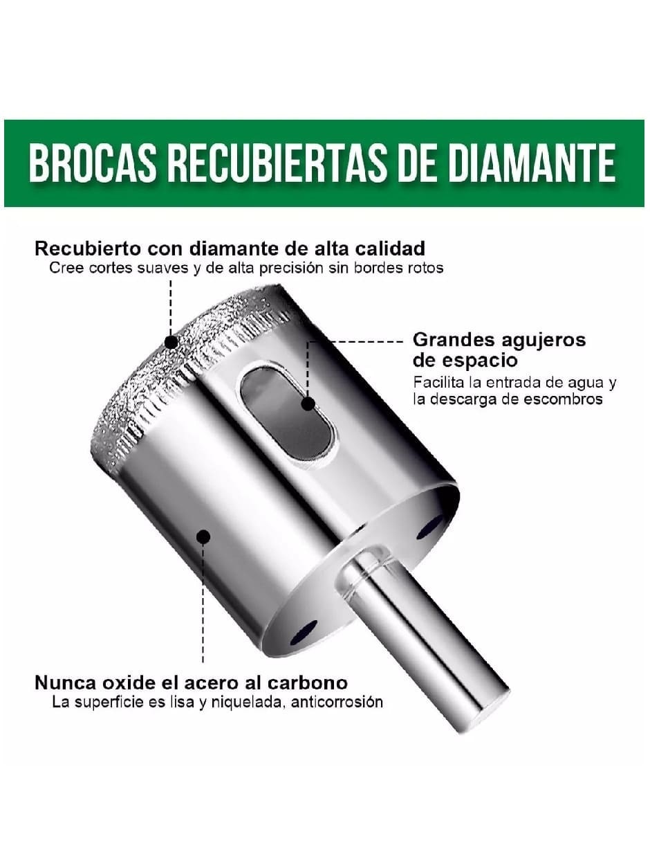 Juego de brocas para concreto con 16 piezas 2