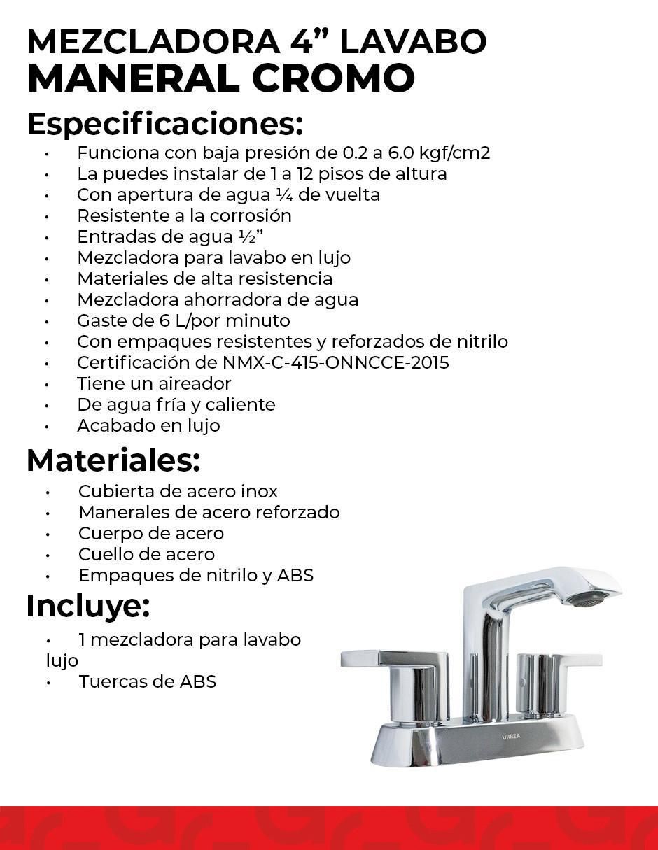 Llave mezcladora para baño 4