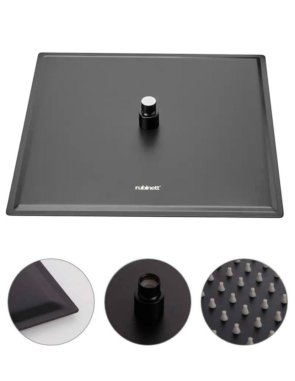 Juego De 6 Accesorios Para Baño Rubinett Acero inoxidable 304 Negro Mate de  Lujo