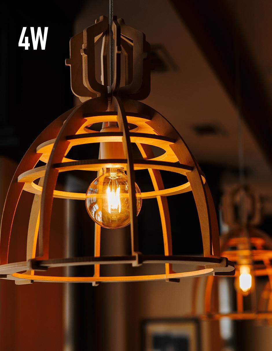Foco vintage 4 W de consumo 4 W de iluminación 350 lúmenes 4