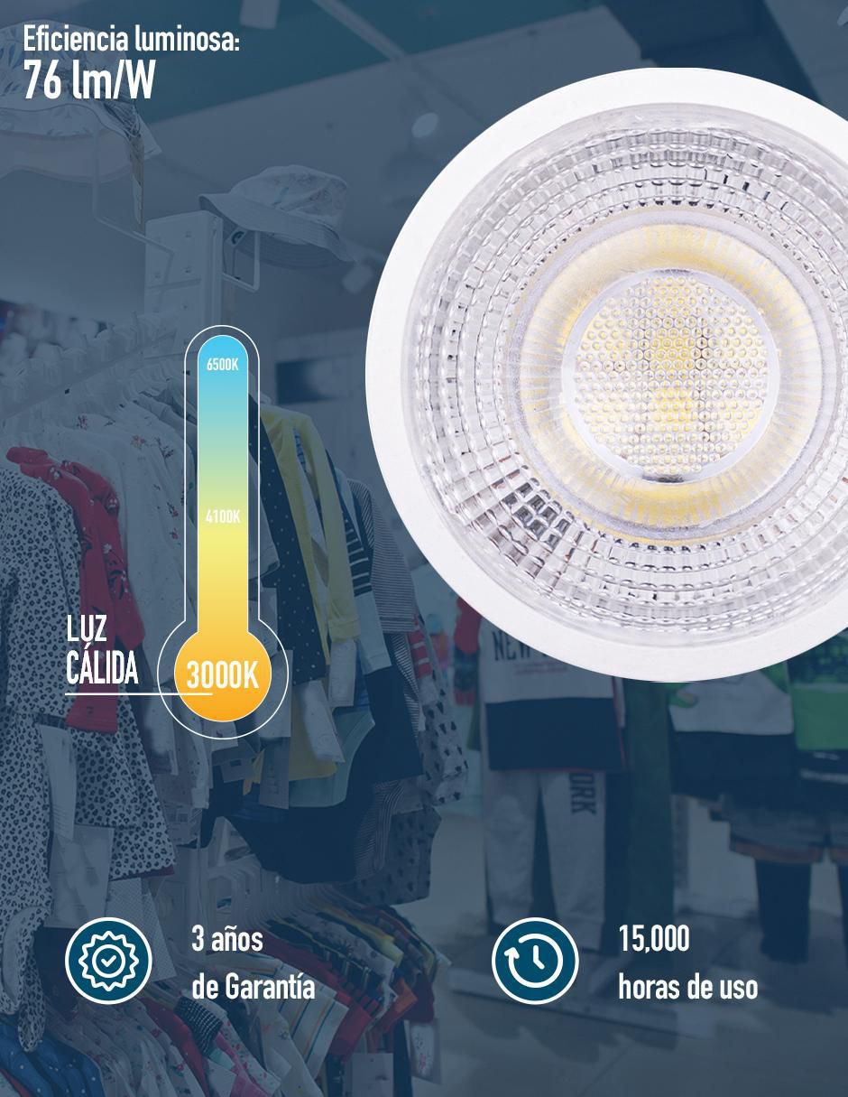 Foco led icon 5 w "de consumo" 5 w "de iluminación" 400 lm "lúmenes"
