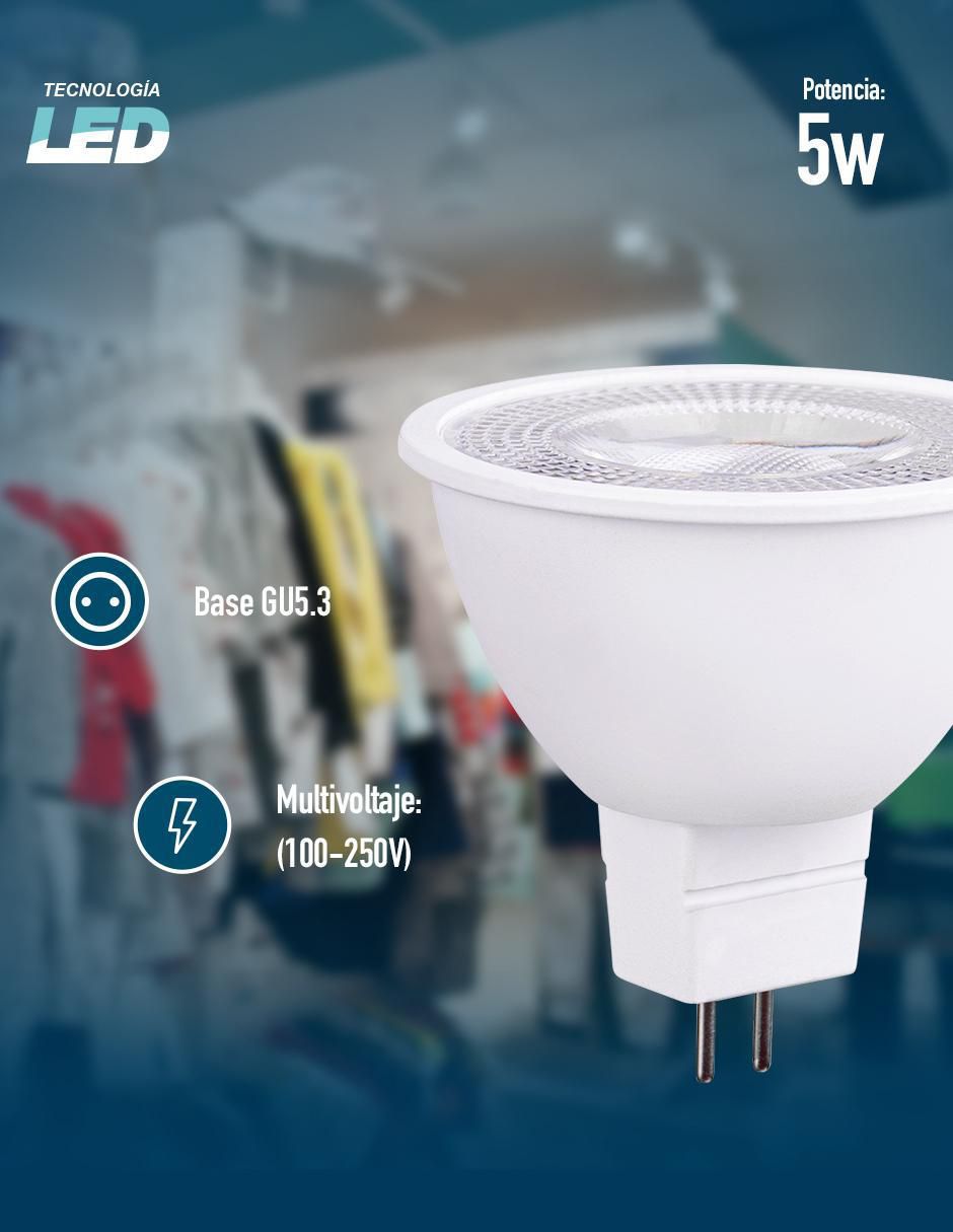 Foco led icon 5 w "de consumo" 5 w "de iluminación" 400 lm "lúmenes"