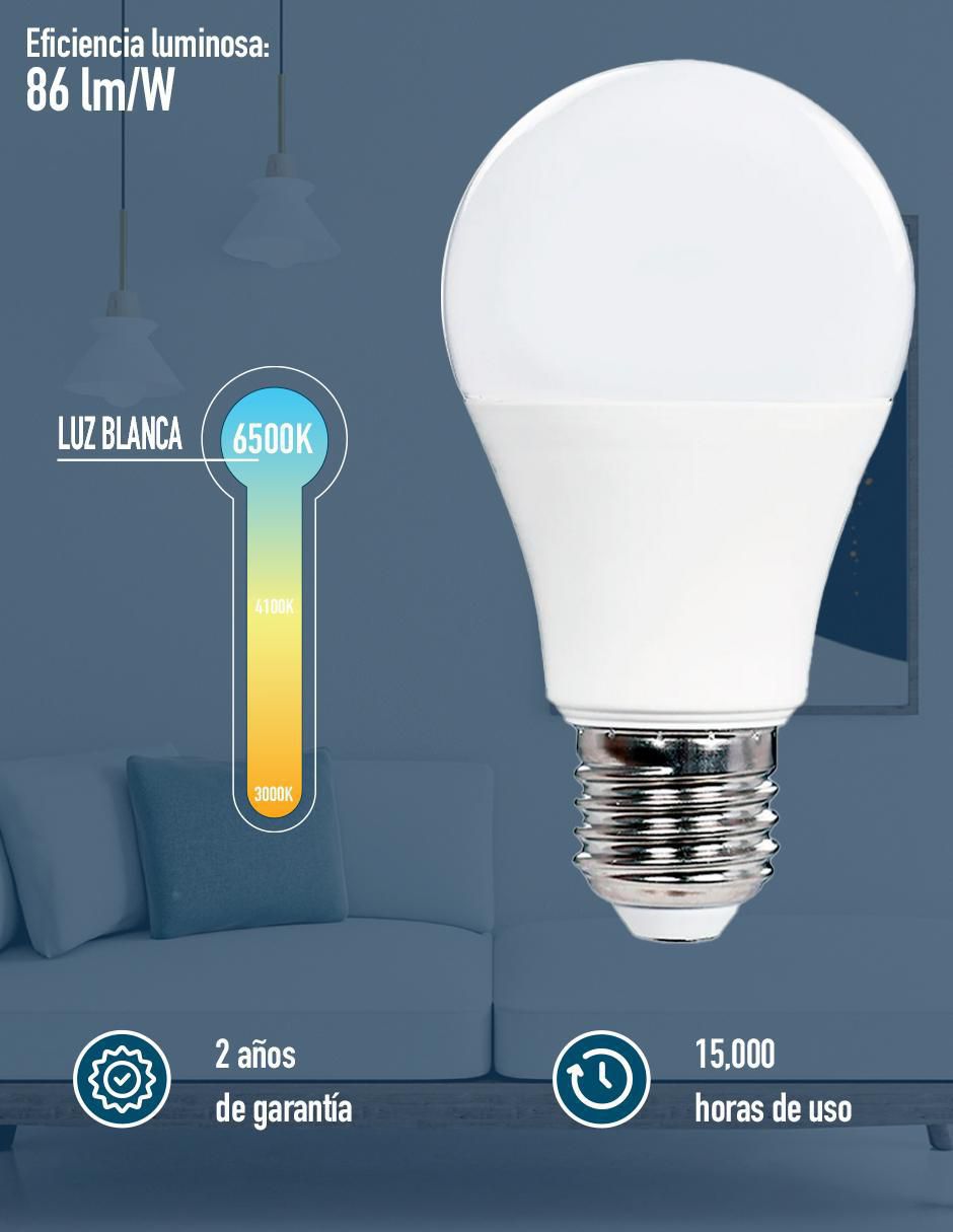 Set Foco LED 9 W de consumo 9 W de iluminación 800 lúmenes 4