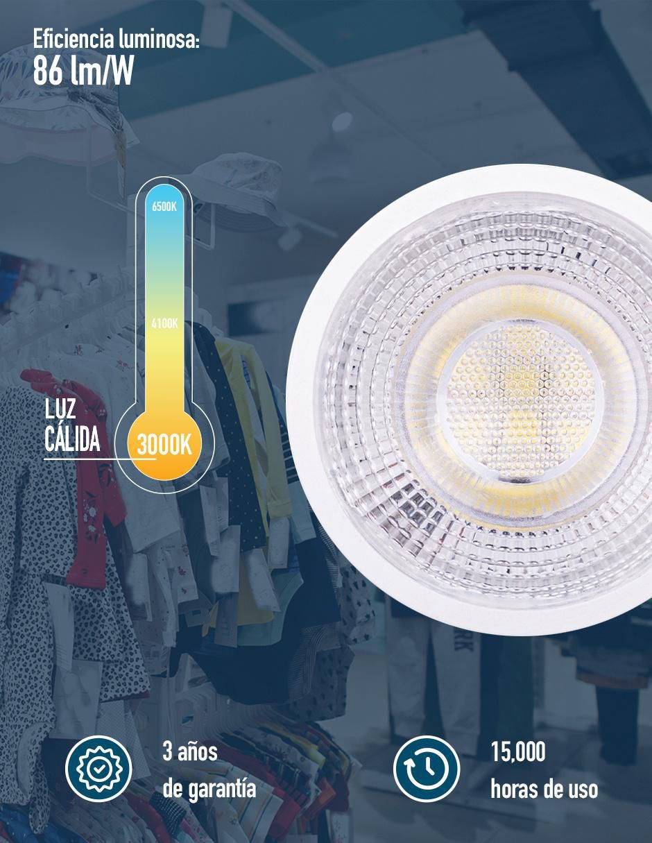 Foco LED 5 W de consumo 5 W de iluminación 600 lúmenes 4