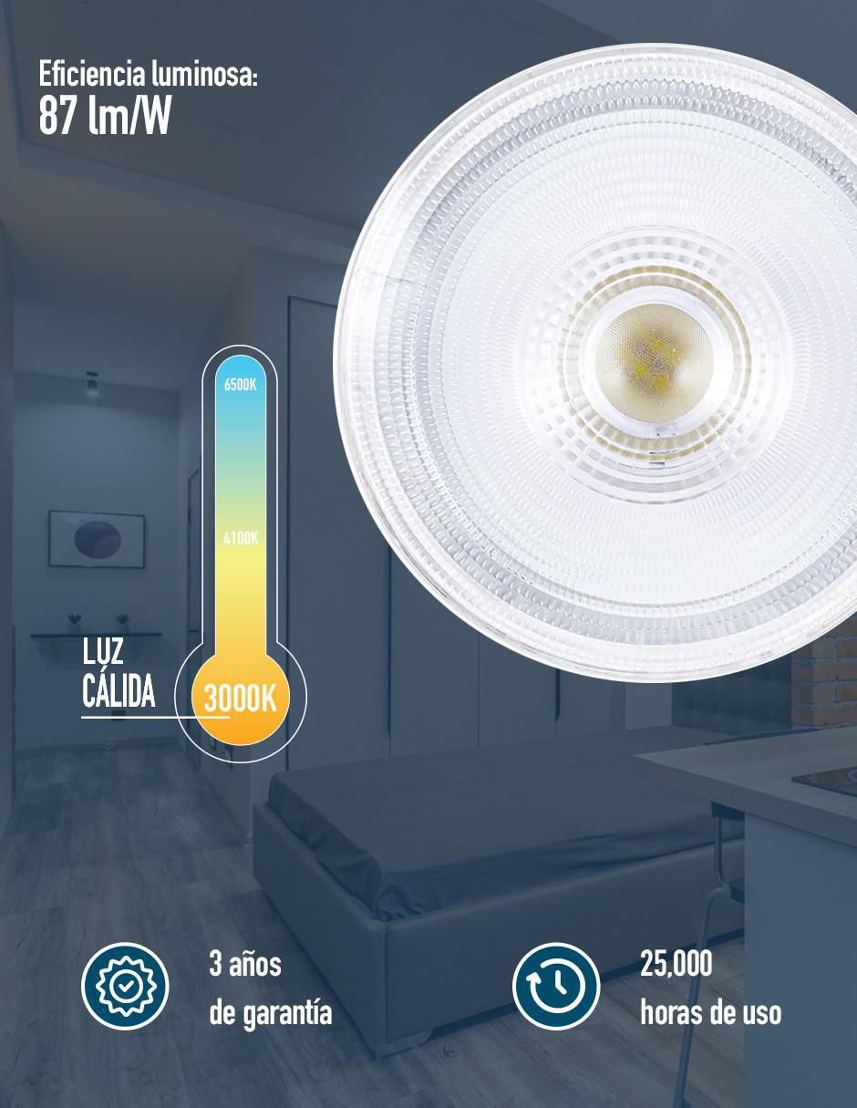 Foco LED 15 W de consumo 15 W de iluminación 97 lm lúmenes 4