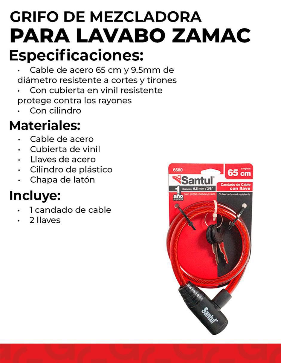 Candado de cable de llave Santul 5